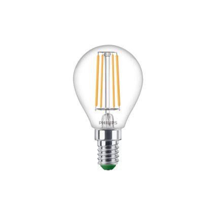 Светодиодная лампа ULTRAEFFICIENT VINTAGE Philips P45 E14/1,2 Вт/230 В 2700 К