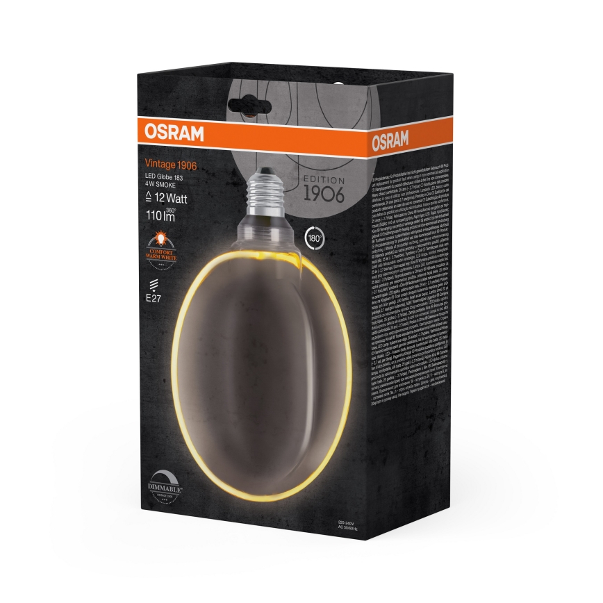 Диммируемая светодиодная лампа VINTAGE FILAMENT E27/4W/230V 1800K - Osram