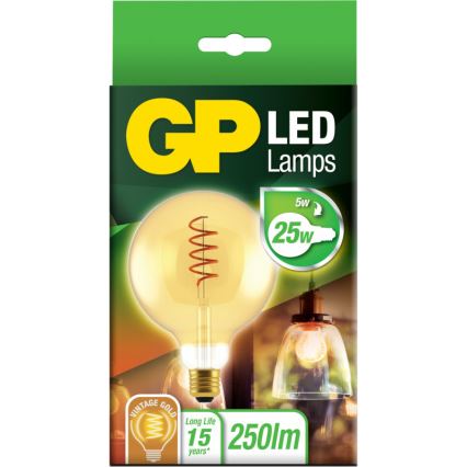 Светодиодная лампа VINTAGE G125 E27/5W/230V 2000K - GP