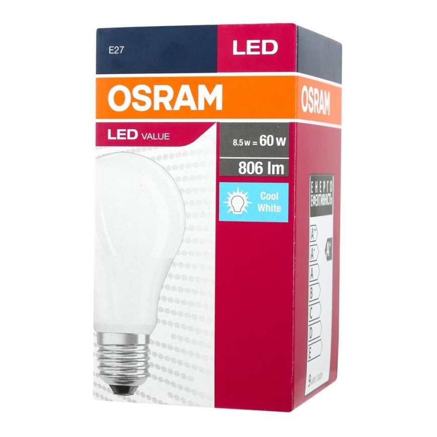 Светодиодная лампочка A60 E27/9,5W/230V 4000K - Osram