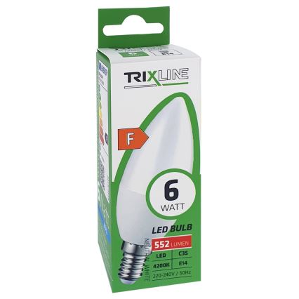 Светодиодная лампочка C35 E14/6W/230V 4200K