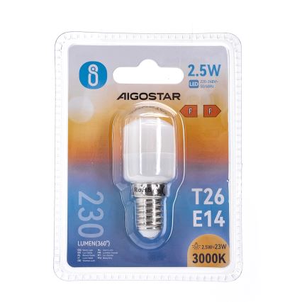 Светодиодная лампочка для холодильника T26 E14/2,5W/230V 3000K - Aigostar
