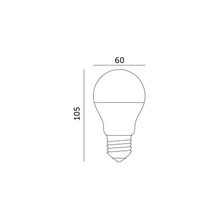 Светодиодная лампочка E27/8,5W/230V 3000K