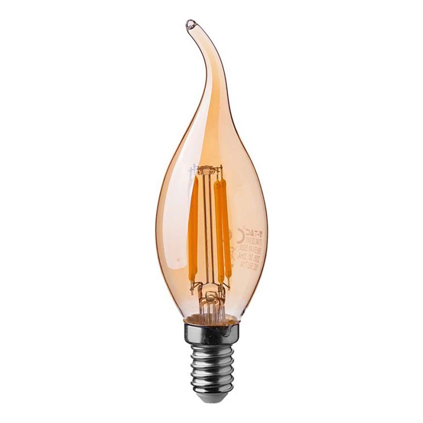 Светодиодная лампочка FILAMENT AMBER E14/4W/230V 2200K
