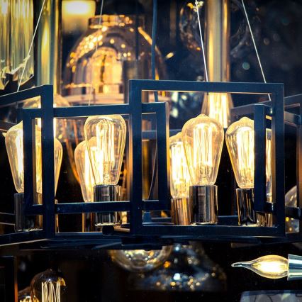 Светодиодная лампочка FILAMENT AMBER ST64 E27/8W/230V 2200K