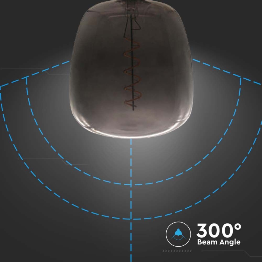 Светодиодная лампочка FILAMENT E27/4W/230V черный