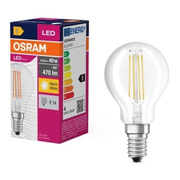 Светодиодная лампочка FILAMENT P40 E14/4W/230V 2700K - Osram