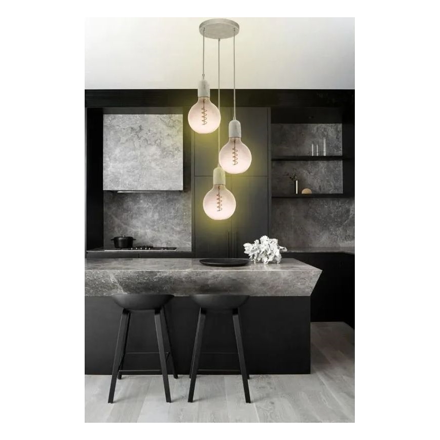 Светодиодная лампочка FILAMENT SPIRAL G125 E27/4W/230V 2000K серый/розовый