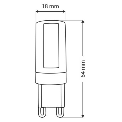 Светодиодная лампочка G9/10W/230V 4200K