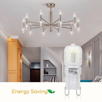 Светодиодная лампочка G9/2W/230V 6500K - Aigostar