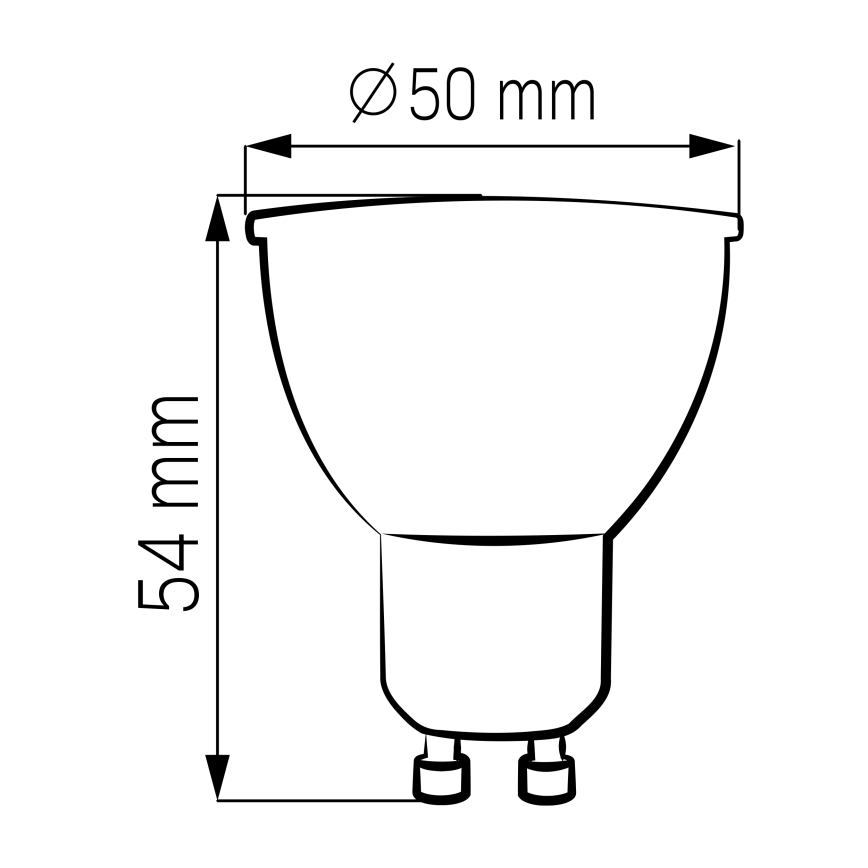 Светодиодная лампочка GU10/4,5W/230V 4000K черный
