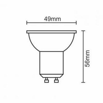 Светодиодная лампочка GU10/6W/230V 4000K черный
