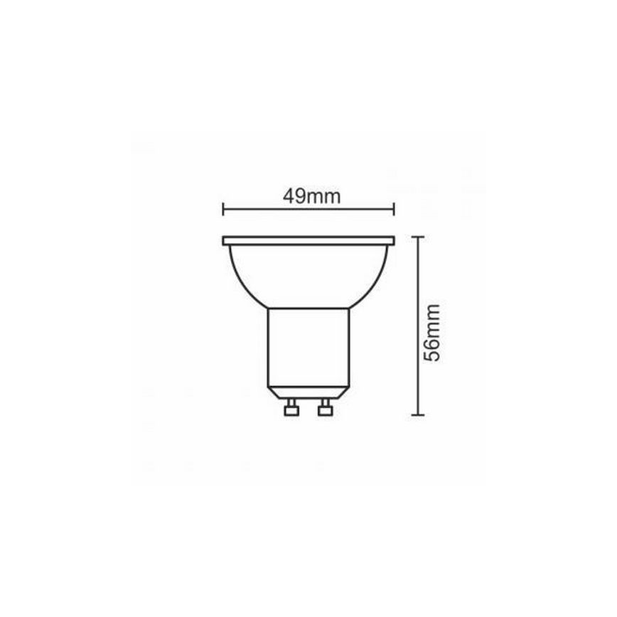 Светодиодная лампочка GU10/6W/230V 4000K черный