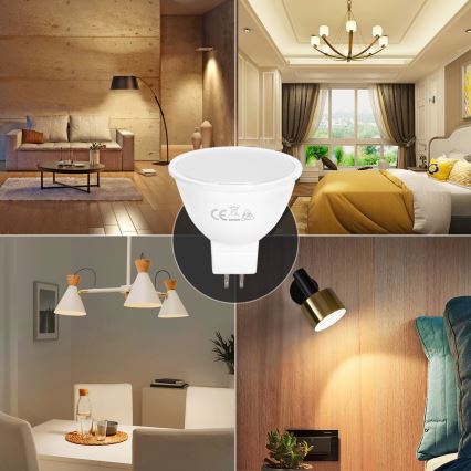 Светодиодная лампочка MR16 GU5,3/6W/12V 3000K - Aigostar