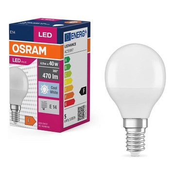 Светодиодная лампочка P40 E14/4,9W/230V 4000K - Osram