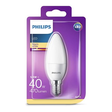 Светодиодная лампочка Philips E14/5,5W/230V 2700K