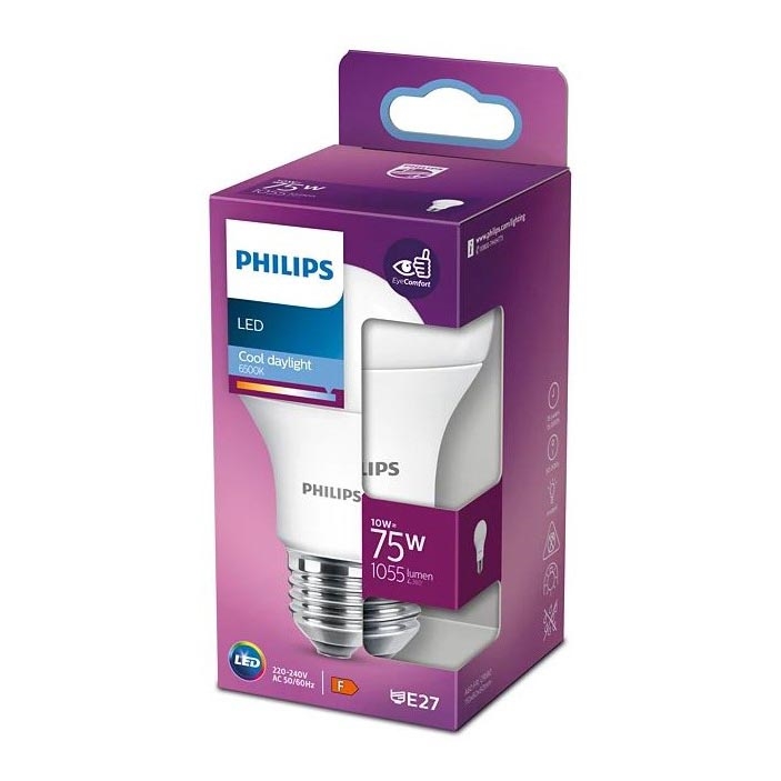 Светодиодная лампочка Philips E27/10W/230V 6500K