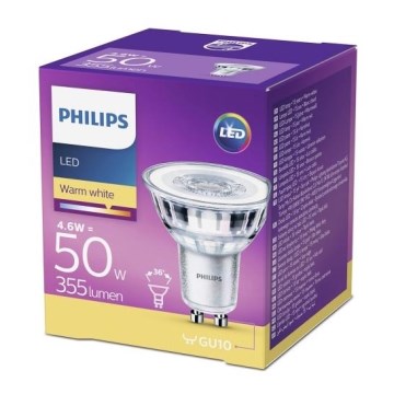 Светодиодная лампочка Philips GU10/4,6W/230V 2700K