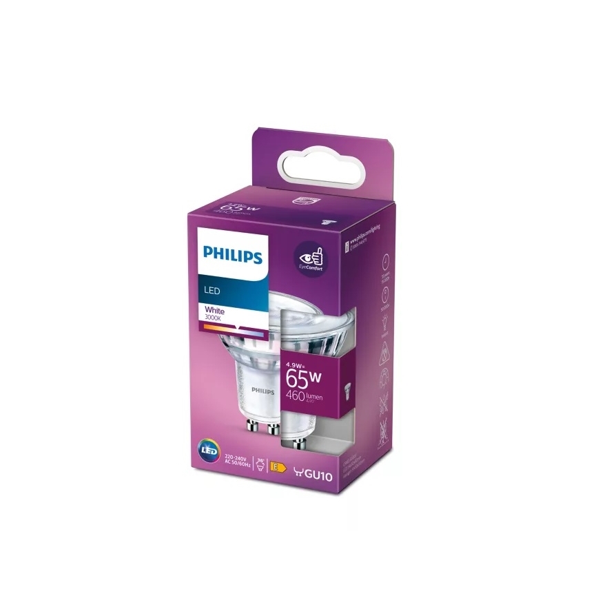 Светодиодная лампочка Philips PAR16 GU10/4,9W/230V 3000K