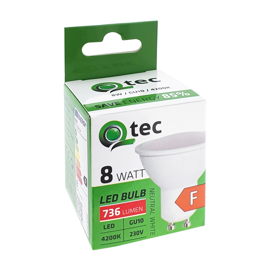 Светодиодная лампочка Qtec GU10/8W/230V 4200K
