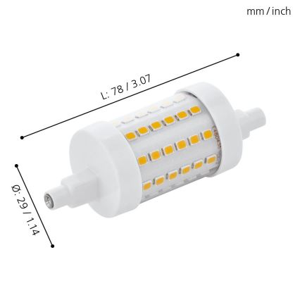 Светодиодная лампочка R7S/7W/230V 2700K 78 мм - Eglo 11829