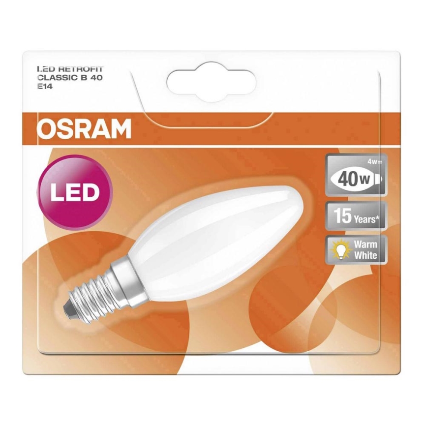 Светодиодная лампочка RETROFIT B40 E14/4W/230V 2700K - Osram