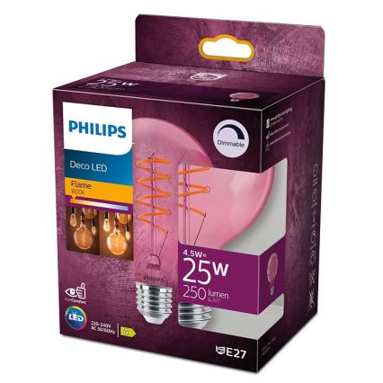 Светодиодная лампочка с регулированием яркости DECO Philips G93 E27/4,5W/230V 1800K