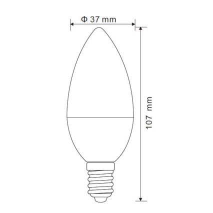 Светодиодная лампочка с регулированием яркости E14/5W/230V 3000K - Globo