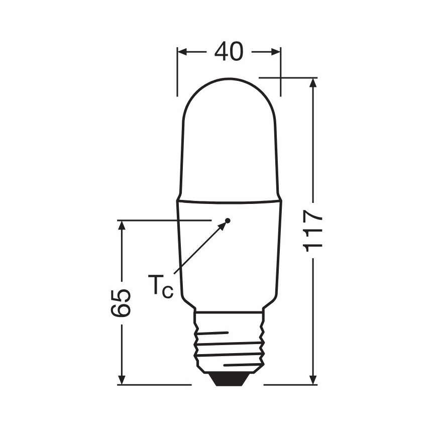 Светодиодная лампочка с регулированием яркости E27/11W/230V 2700K CRI 90 - Osram