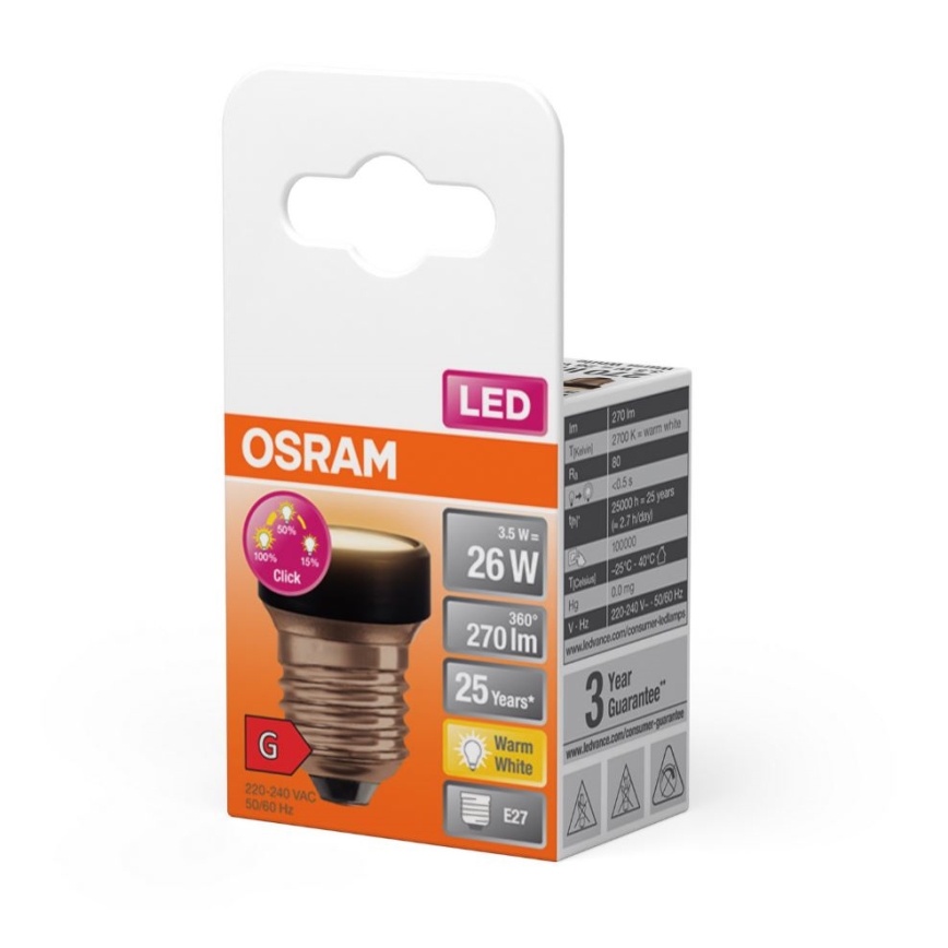 Светодиодная лампочка с регулированием яркости E27/3,5W/230V 2700K - Osram