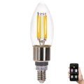 Светодиодная лампочка с регулированием яркости FILAMENT MESH Smart C35 E14/4,5W/230V 2700-6500K - Aigostar
