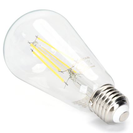 Светодиодная лампочка с регулированием яркости FILAMENT ST64 E27/6W/230V 6500K - Aigostar