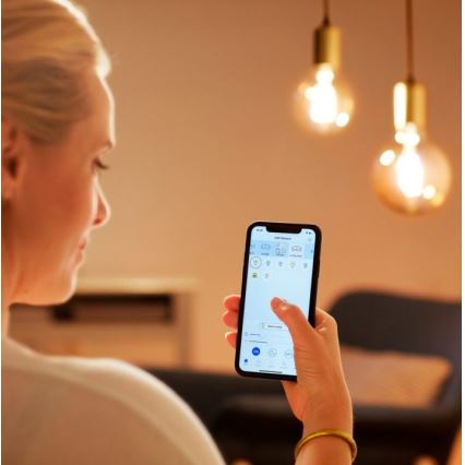 Светодиодная лампочка с регулированием яркости FILAMENT G95 E27/6,7W/230V 2700-6500K CRI 90 Wi-Fi - WiZ