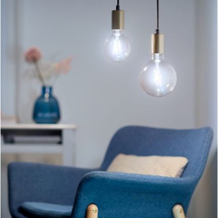 Светодиодная лампочка с регулированием яркости FILAMENT G95 E27/6,7W/230V 2700-6500K CRI 90 Wi-Fi - WiZ