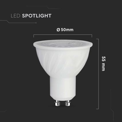 Светодиодная лампочка с регулированием яркости GU10/6W/230V 6500K 38°