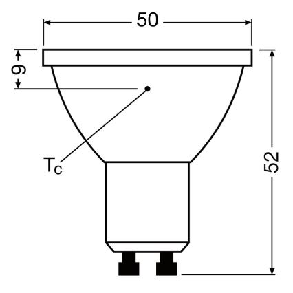 Светодиодная лампочка с регулированием яркости PAR16 GU10/3,7W/230V 4000K CRI 90 - Osram