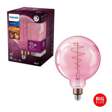 Светодиодная лампочка с регулированием яркости Philips DECO G200 E27/4,5W/230V 1800K