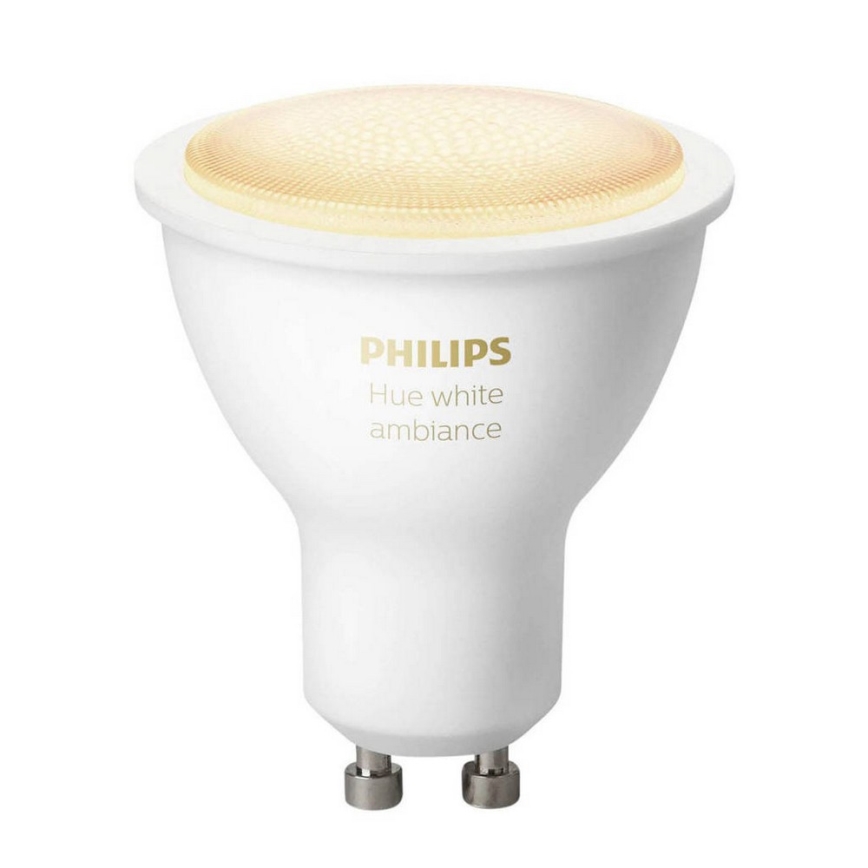 Светодиодная лампочка с регулированием яркости Philips Hue WHITE AMBIANCE 1xGU10/4,3W/230V 2200-6500K