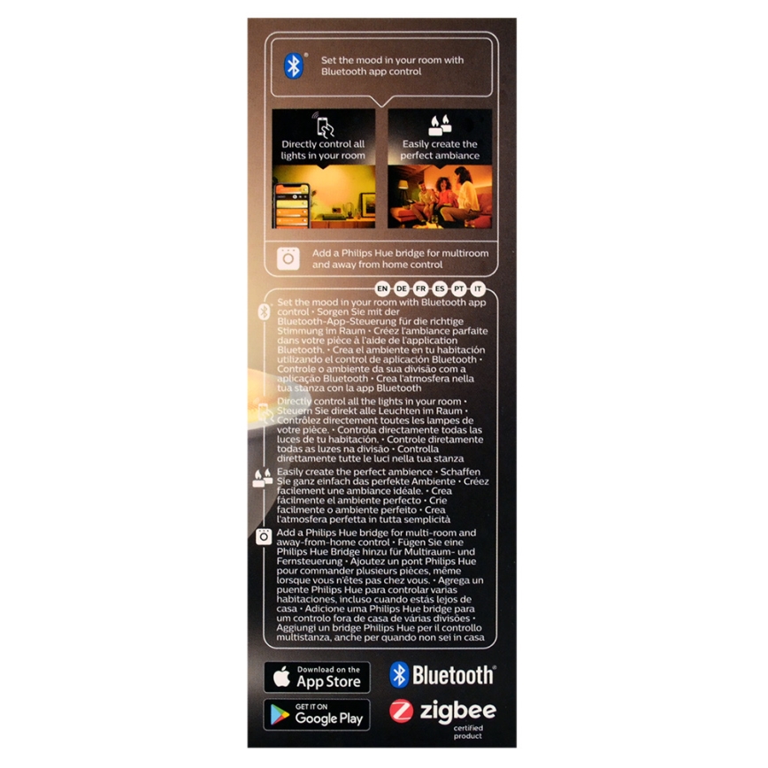 Светодиодная лампочка с регулированием яркости Philips Hue WHITE AMBIANCE 1xGU10/4,3W/230V 2200-6500K