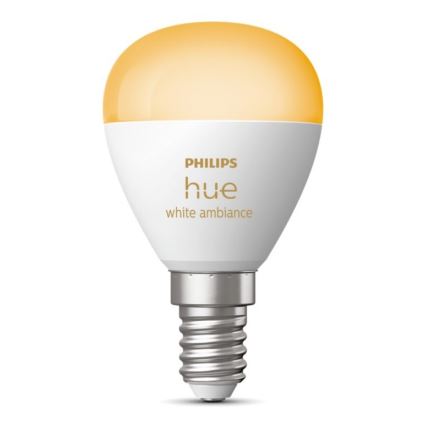 Светодиодная лампочка с регулированием яркости Philips Hue WHITE AMBIANCE P45 E14/5,1W/230V 2200-6500K