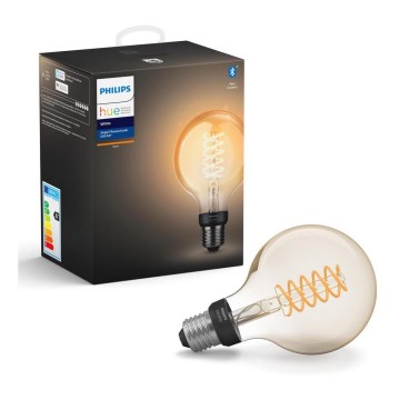 Светодиодная лампочка с регулированием яркости Philips Hue WHITE FILAMENT G93 E27/7W/230V 2100K