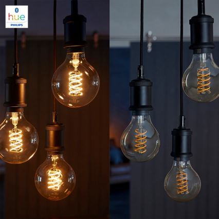 Светодиодная лампочка с регулированием яркости Philips Hue WHITE FILAMENT G93 E27/7W/230V 2100K