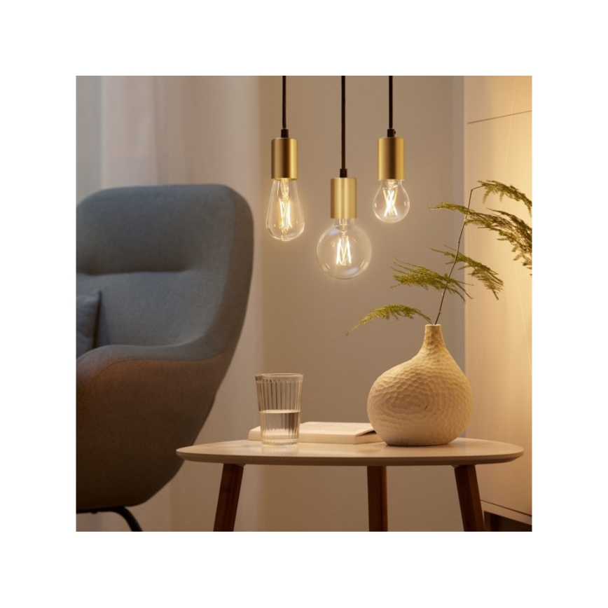 Светодиодная лампочка с регулированием яркости FILAMENT ST64 E27/6,7W/230V 2700-6500K CRI 90 Wi-Fi - WiZ