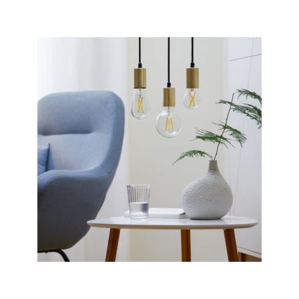 Светодиодная лампочка с регулированием яркости FILAMENT ST64 E27/6,7W/230V 2700-6500K CRI 90 Wi-Fi - WiZ