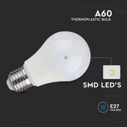 Светодиодная лампочка SAMSUNG CHIP A60 E27/8,5W/230V 6500K