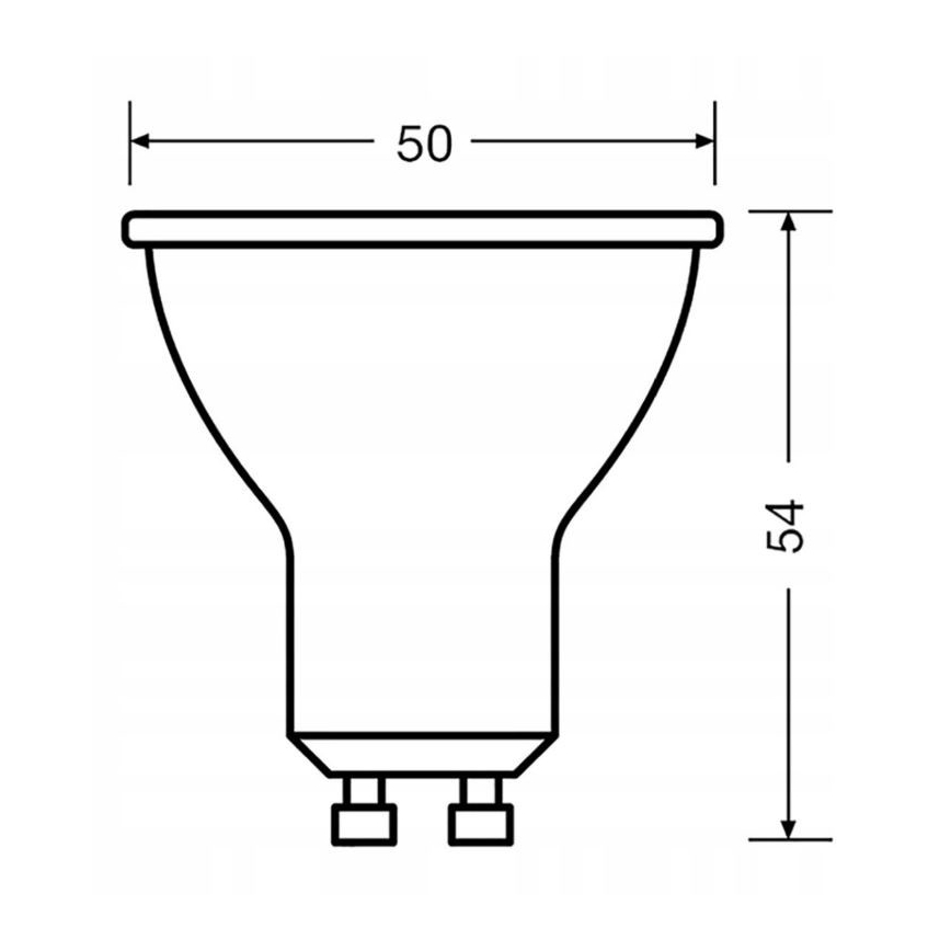 Светодиодная лампочка VALUE PAR16 GU10/4,5W/230V 2700K 120° черный - Ledvance