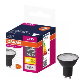 Светодиодная лампочка VALUE PAR16 GU10/6,9W/230V 2700K 120° черный - Osram