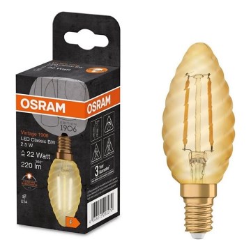 Светодиодная лампочка VINTAGE E14/2,5W/230V 2400K - Osram