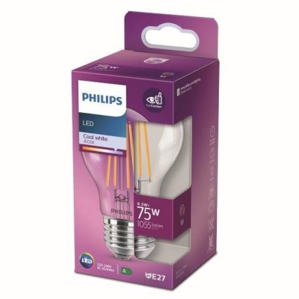 Светодиодная лампочка VINTAGE Philips A60 E27/8,5W/230V 4000K