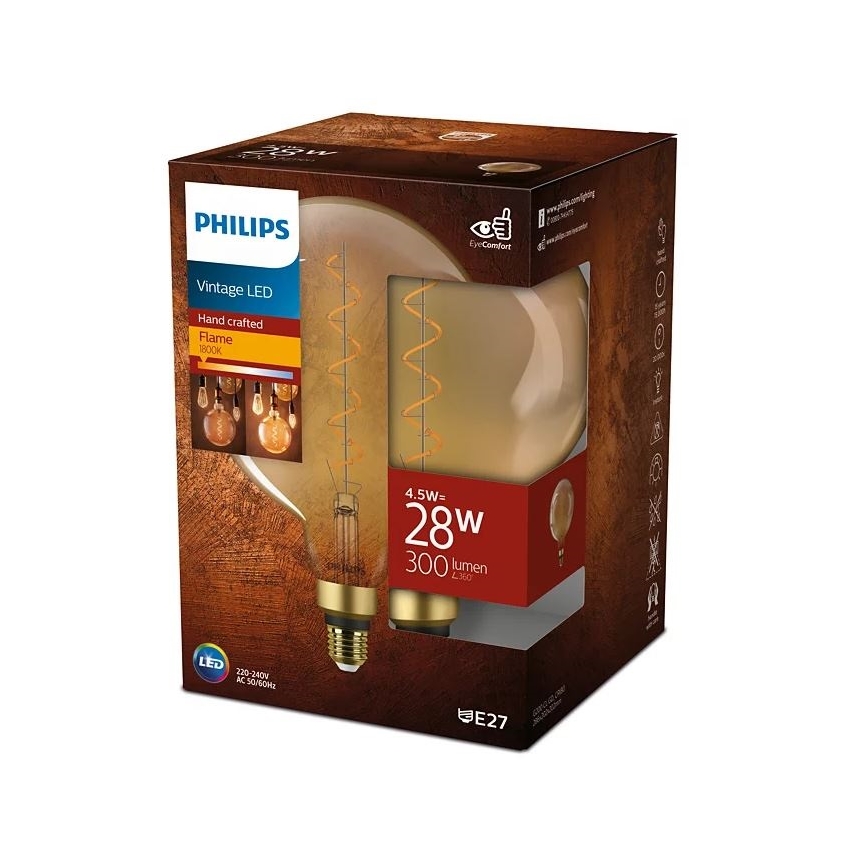 Светодиодная лампочка VINTAGE Philips E27/4,5W/230V 1800K